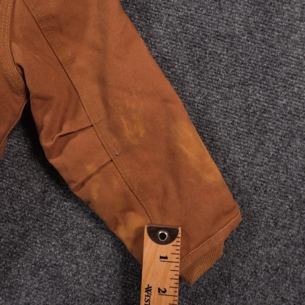 Carhartt Duck Canvas Hooded Jacket Toddler 24 Months Brown Insulated Full Zip